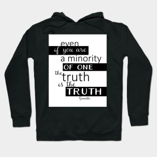 The Truth Gandhi Quote Typography Design Hoodie